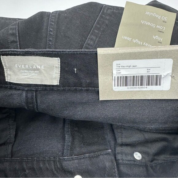Everlane Women's NWT Coal Black The Way-High Raw Hem‎ Luxury Jean W30-32/L27.5 - Picture 5 of 10